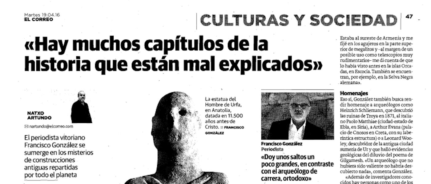 Carta al director El Correo. Falsa arqueología